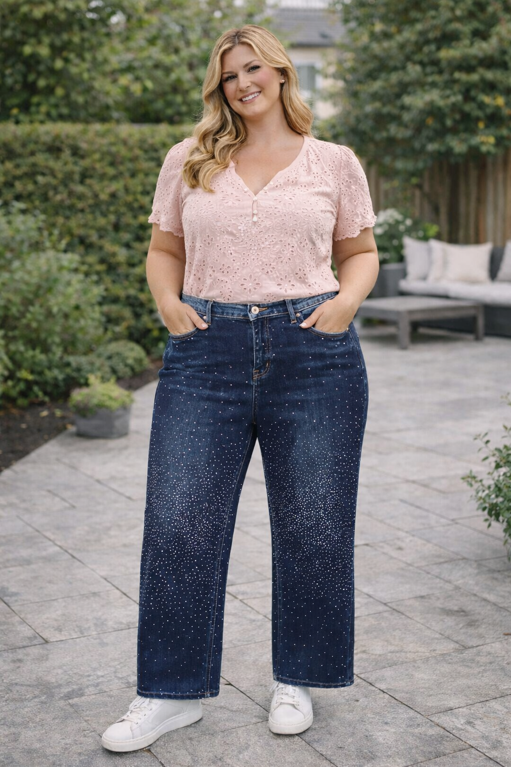 Spijkerbroek met glitters